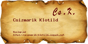Csizmarik Klotild névjegykártya